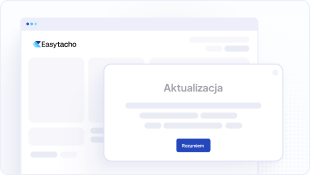 Okno aktualizacji systemu z komunikatem o zmianach
